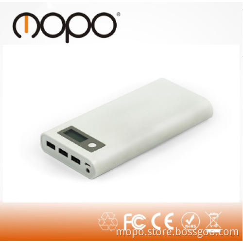 Universal powerbank with LCD capacity 15400mAh portable mobile charger